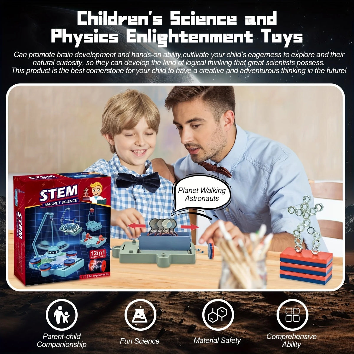 12-in-1 Magnetic Physics Experiment Kit