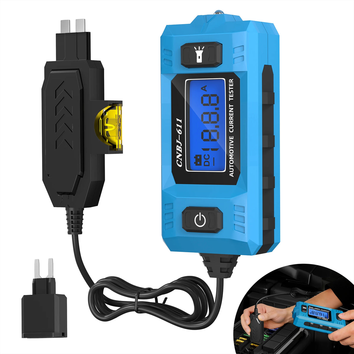 Dokazivač osigurača 12V auto uređaj za ispitivanje struje raspon 0.01~19.99A detekcija kvarova galvanometer automobilski dodaci