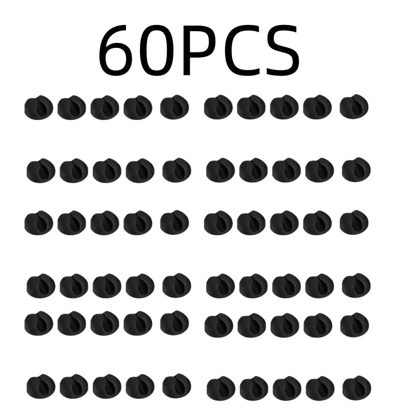 10/20Pcs Cable Clips Winder Silicone Cable Organizer Desktop Wire Storage Charger Cord Holder for Car USB Charging Tablet Wire