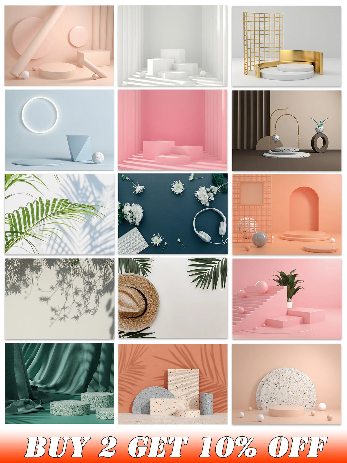 Double-Sided Photo Background Sheet, 57 × 42cm