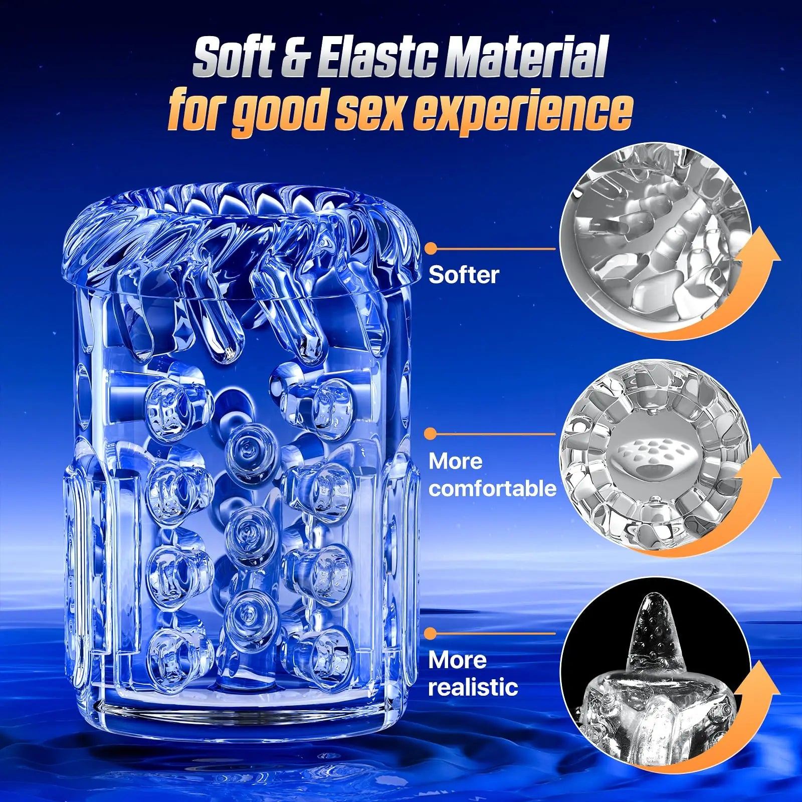 Dönen ve Yalama Fonksiyonlu Otomatik İtişli Erkek Mastürbatör