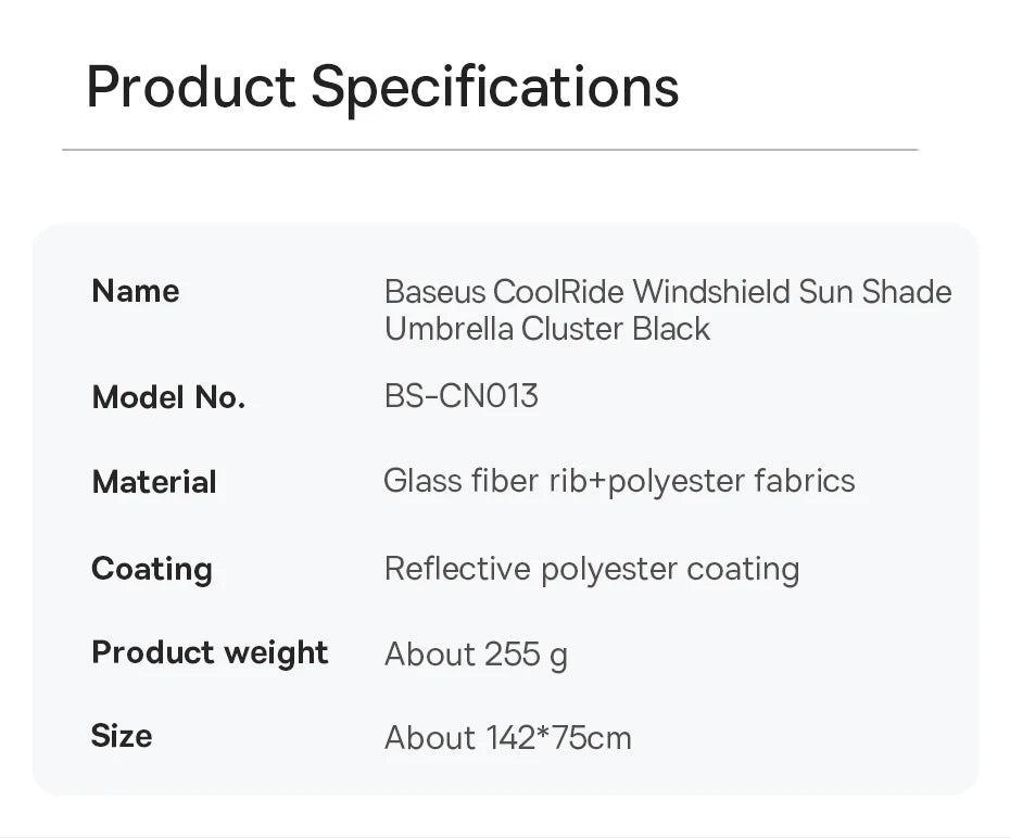 Baseus Car Windshield Sun Shade Umbrella Wider Hemmed Edges Cover Front Window Sunshades Summer Sun Protection Accessories