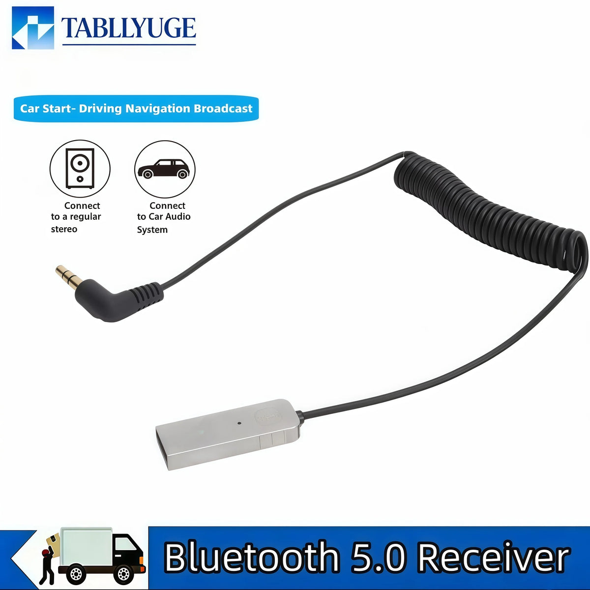 Ricevitore audio Bluetooth 5.0, da USB a AUX da 3.5 mm