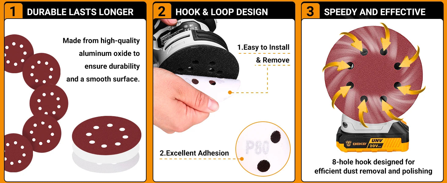 20V Cordless Orbital Sander 125 mm
