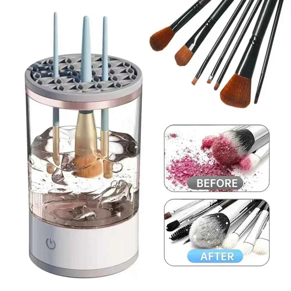 USB Electric Makeup Brush Cleaner with Drying & Storage Holder