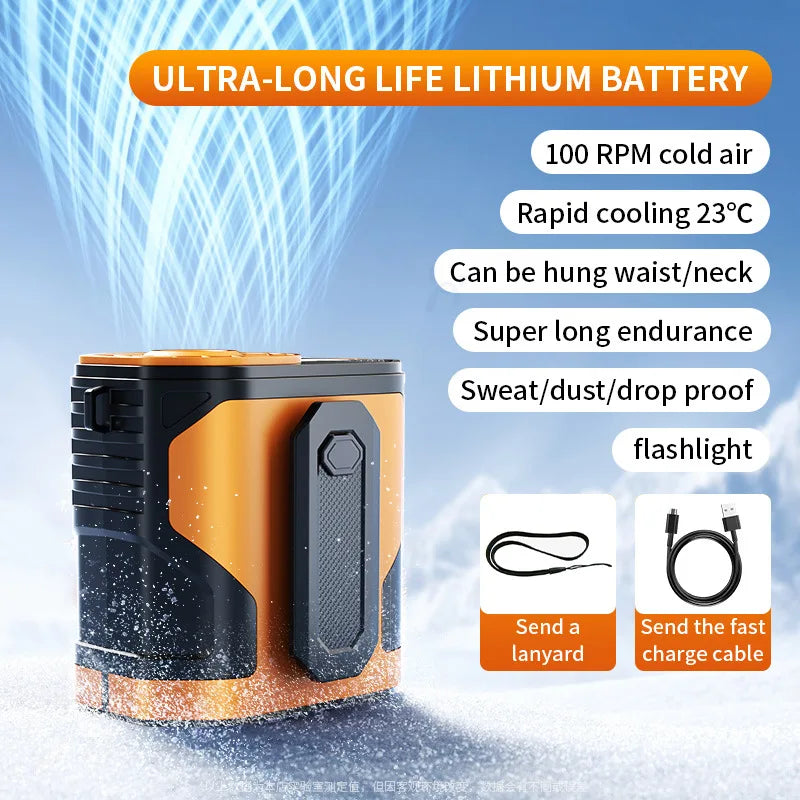 Xiaomi 2025 Waist-hanging Fan High-speed Portable Waist-clip Outdoor Construction Site Cool Down USB Mini Neck-hanging