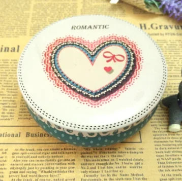 Round Tinplate Storage Tin, 10.7 cm, for Sweets and Tea