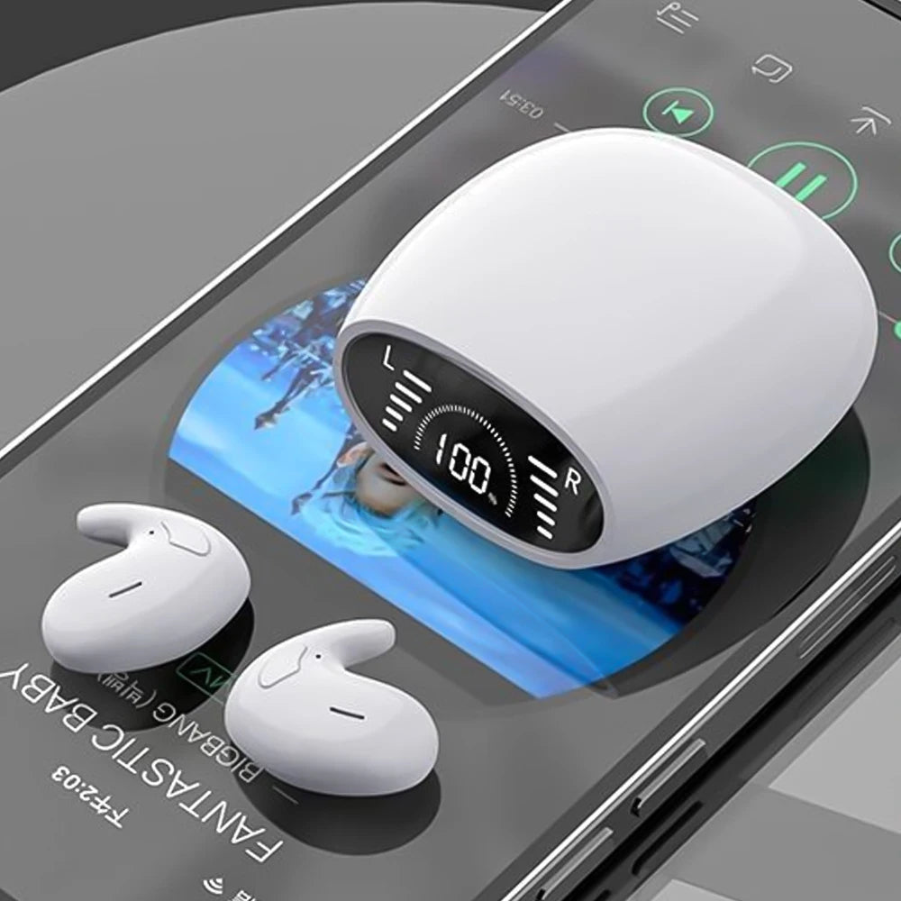 SK Ultra-tin Sleep Headphones 5.3 Wireless Bluetooth Headset Invisible Earbuds Hidden In Ear Button Sports Earphones Waterproof