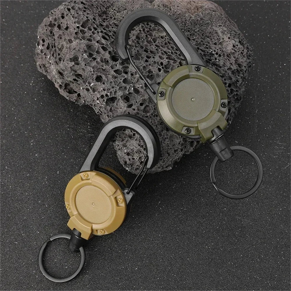Heavy Duty Retractable Badge Reel with Carabiner Clip