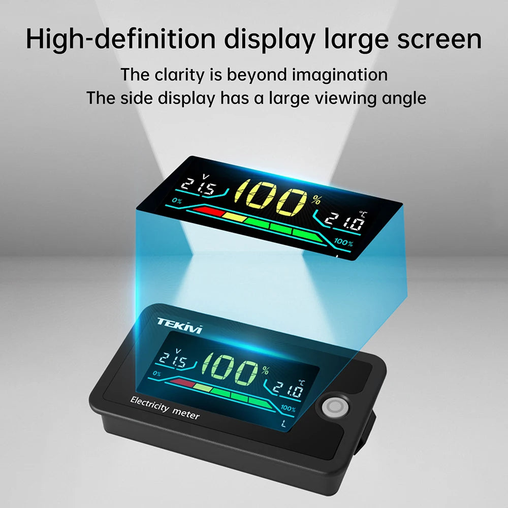 LCD DC-batterijspanning en niveau-indicator