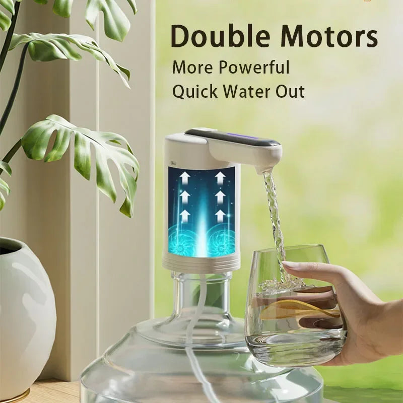 Oplaadbare waterdispenser voor flessen met USB-C