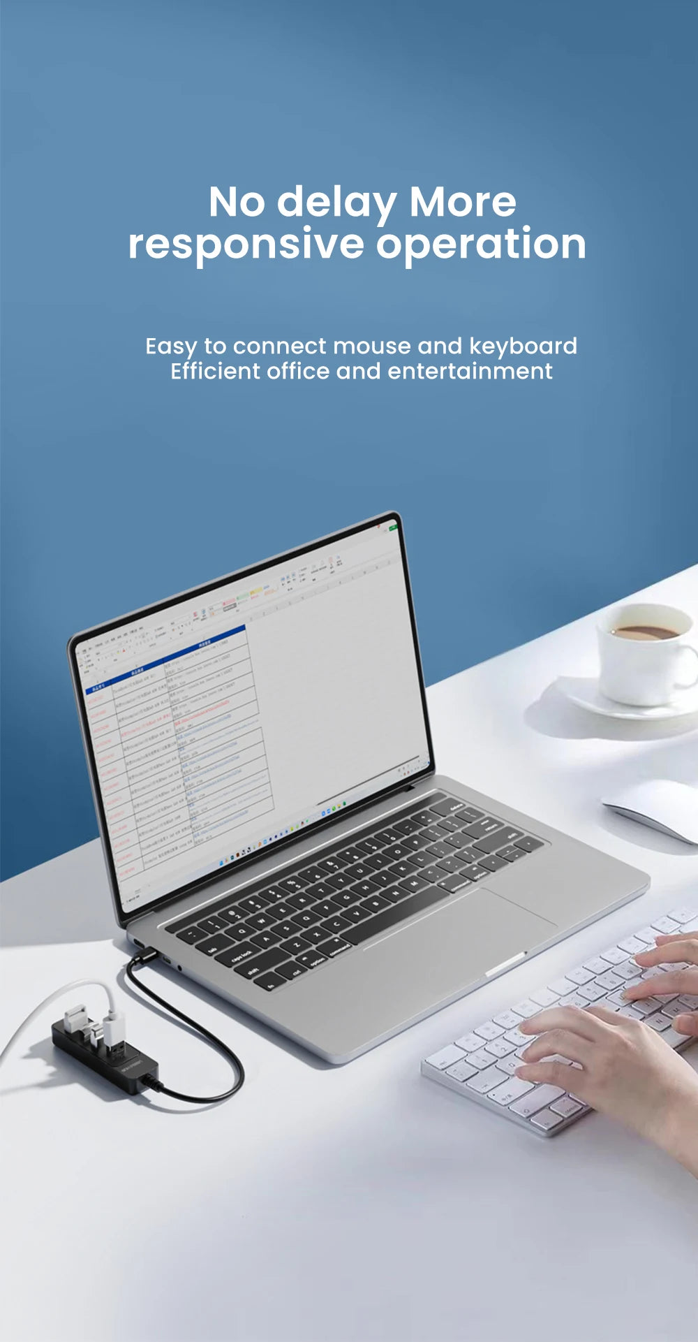 Fünf-Port USB-Hub - USB-A oder USB-C