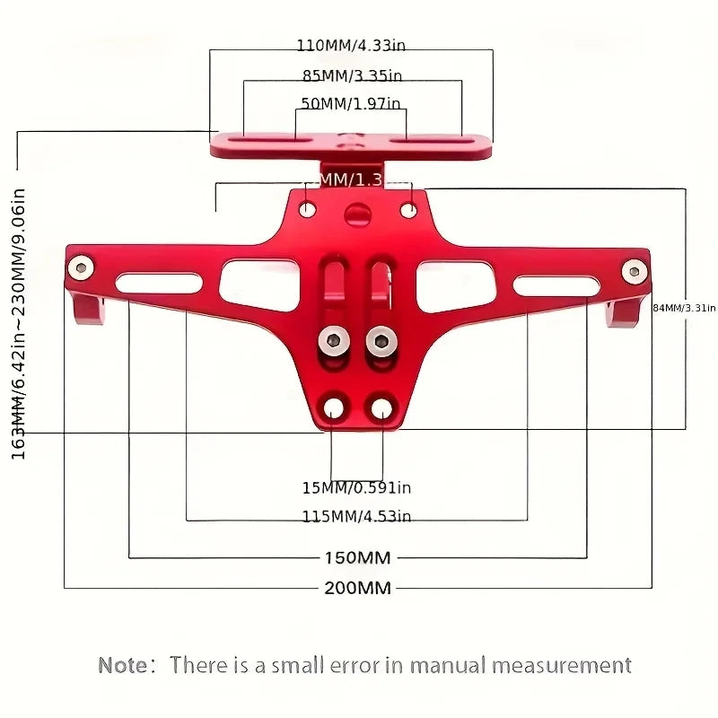 Universal Motorcycle Rear License Plate Mount Holder Aluminum Alloy Bracket Motorcycle Modification Parts Accessory