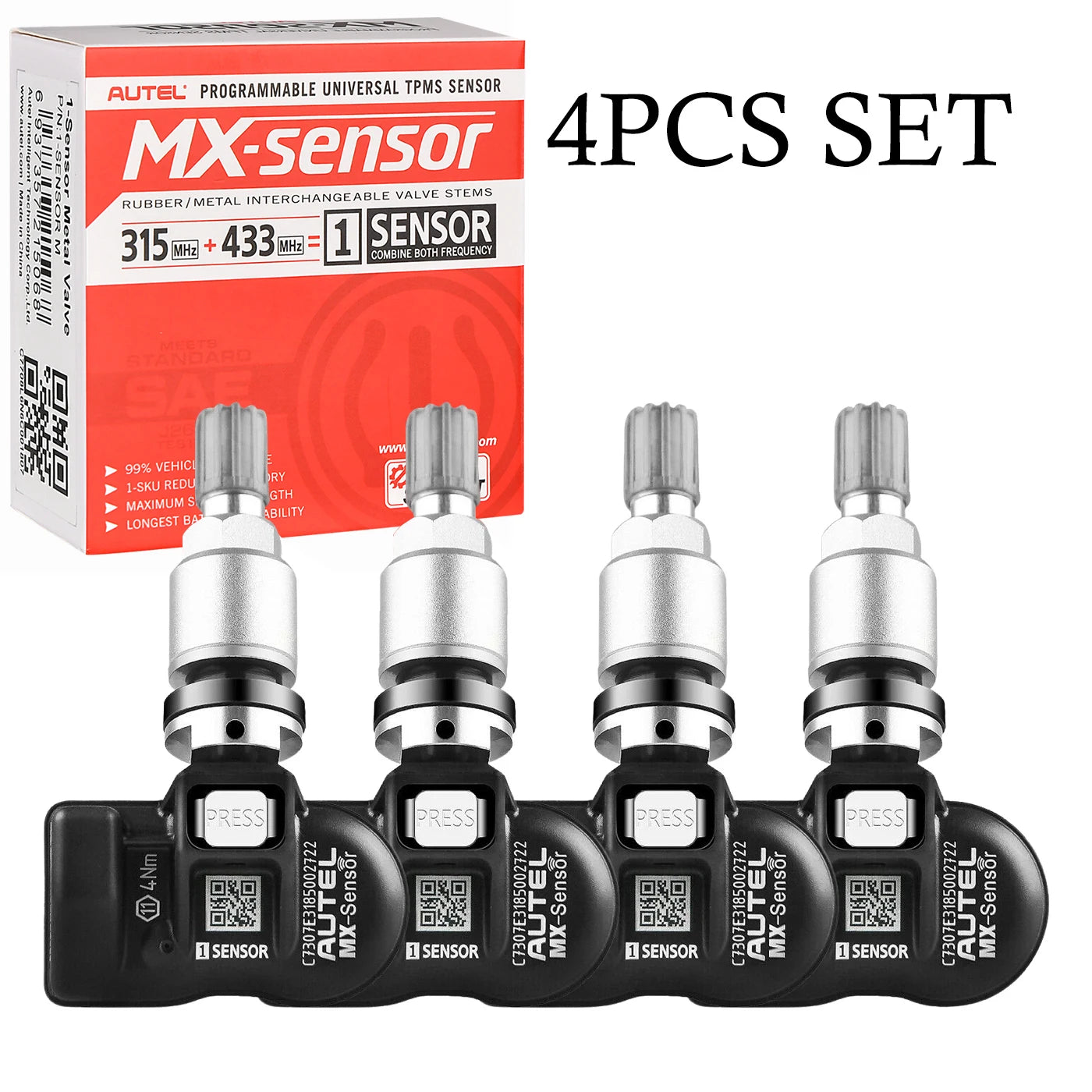 Autel MX TPMS-sensor 2-i-1 315MHz & 433MHz klonbar