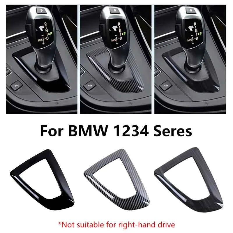 Carbon Fiber Style ABS Center Console Shifter Base Plate for F21 F20 F22 F23 F30 F31 F32 F34 F33 F35 F36