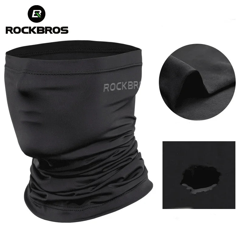 Fascia Viso da Ciclismo ROCKBROS a Asciugatura Rapida, Protezione Solare, Copricapo per Ciclismo, Sciarpa Traspirante per Sport all'Aperto, Bandana per Bicicletta