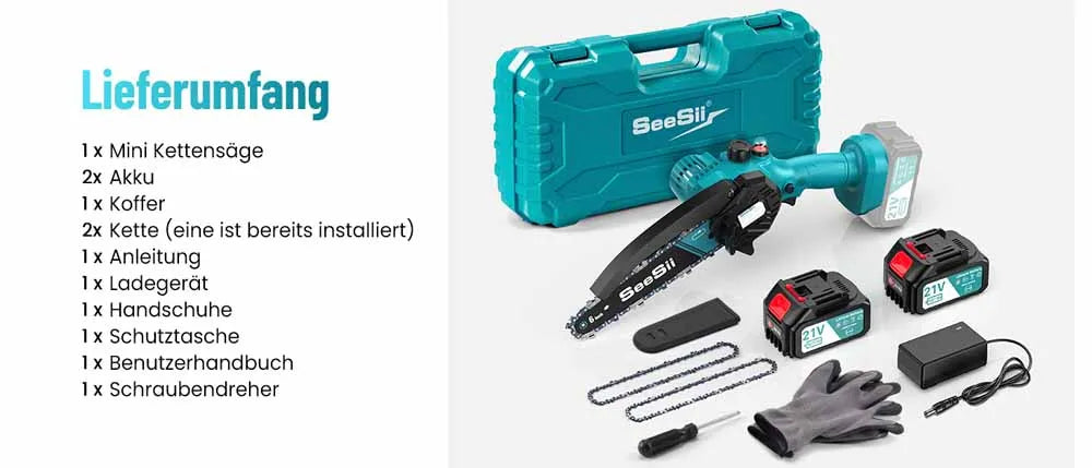 Bezdrôtová mini reťazová píla 6 palcov nabíjateľná záhradná píla na prerezávanie