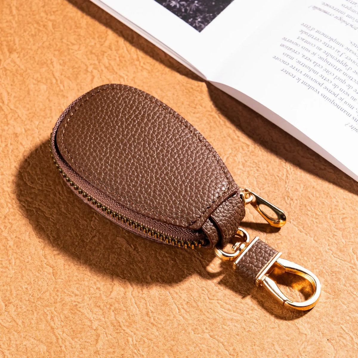 Bolsa compacta em PU para chaves