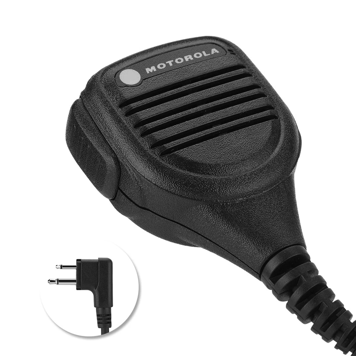 Microfono palmare per radio ricetrasmittente con jack per cuffie da 3,5 mm, altoparlante, microfono e clip da cintura in acciaio per
