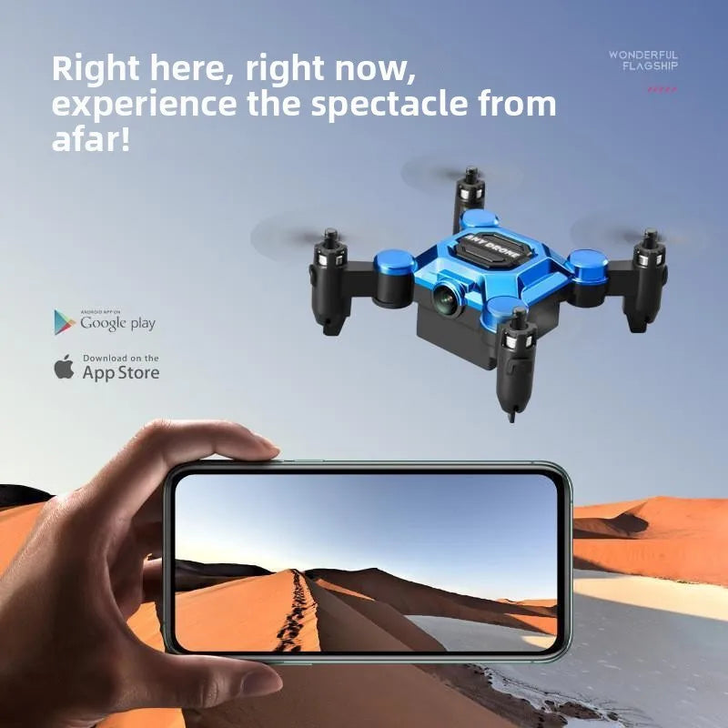 Mouchový dron, mini skládací dron, letecká kamera dron, studentská dálkově ovládaná helikoptéra, malá hračka