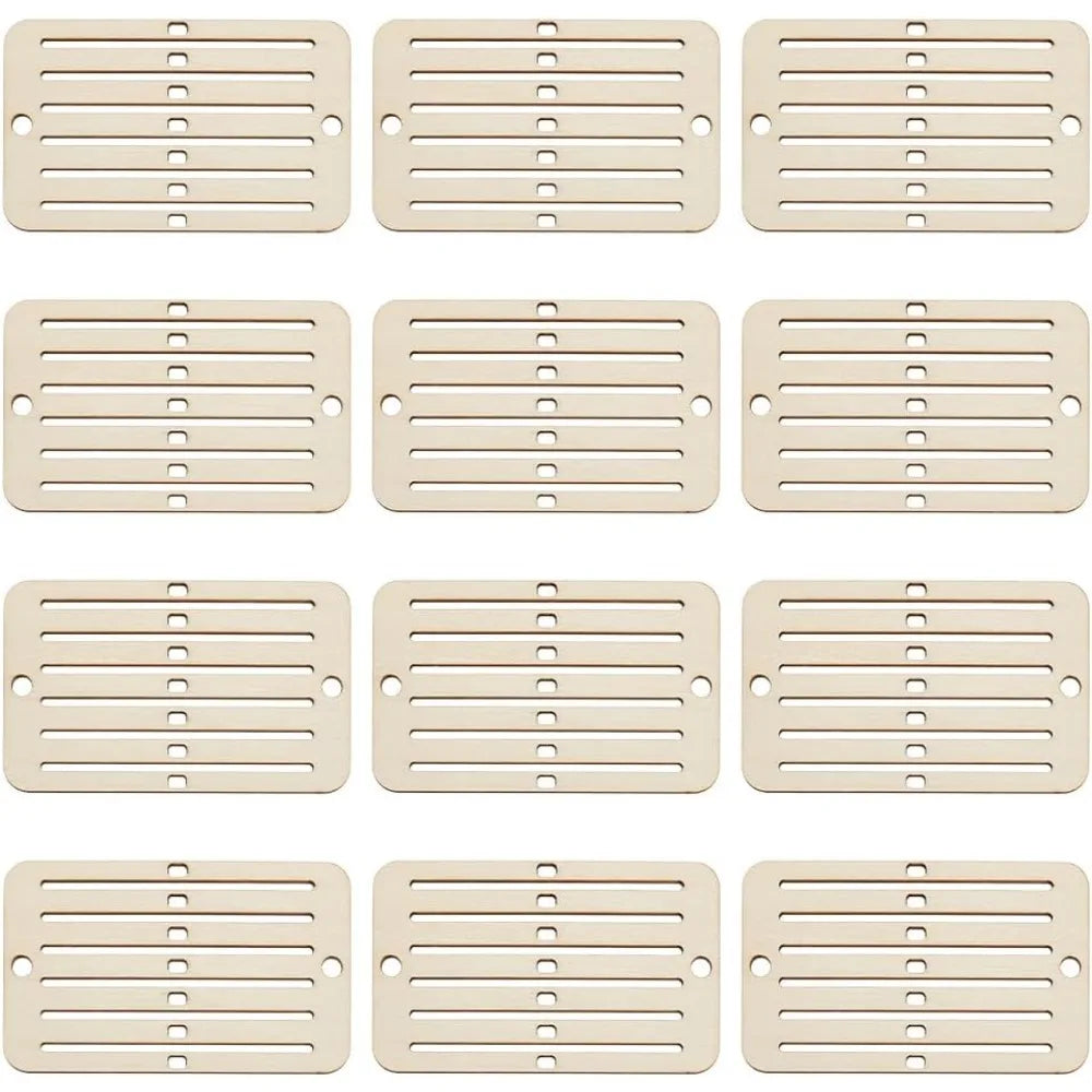 Wooden Mini Weaving Heddles, 12 Pack