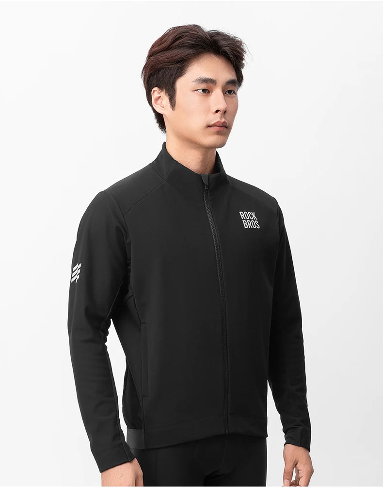 Men’s Thermal Cycling Jacket Windproof Fleece Bike Coat