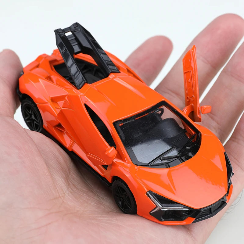 Metal Pull-Back Sports Car Model with Opening Doors
