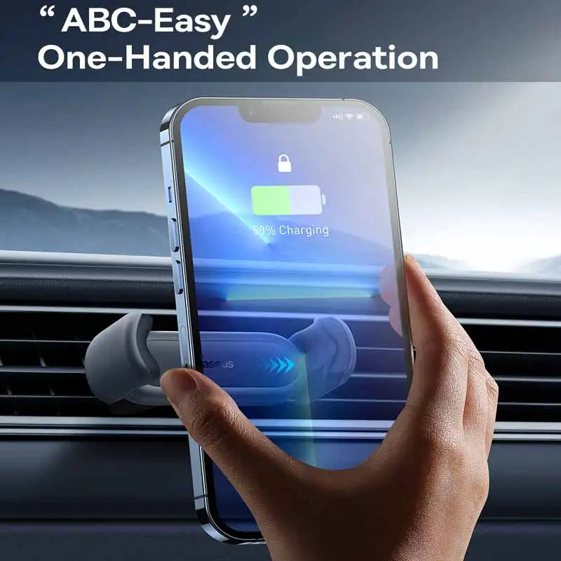 Soporte para teléfono de coche Baseus con clip doble estable para rejilla de ventilación