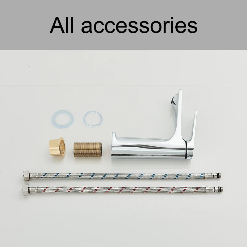 Gun Grey Modern Bathroom Sink Faucet Single Handle Deck Mounted Wash Basin Water Tap Hot And Cold Mixer