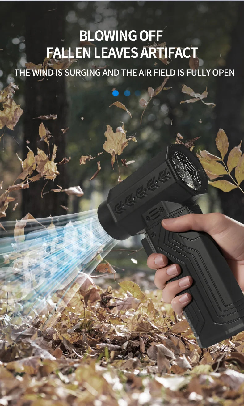 880000RPM Turbo Fan Jet Powerful Air Blower 10000mAh 600g Thrust 70m/s Wind Brushless Duster, vacuum leaf Removal Dryer for car