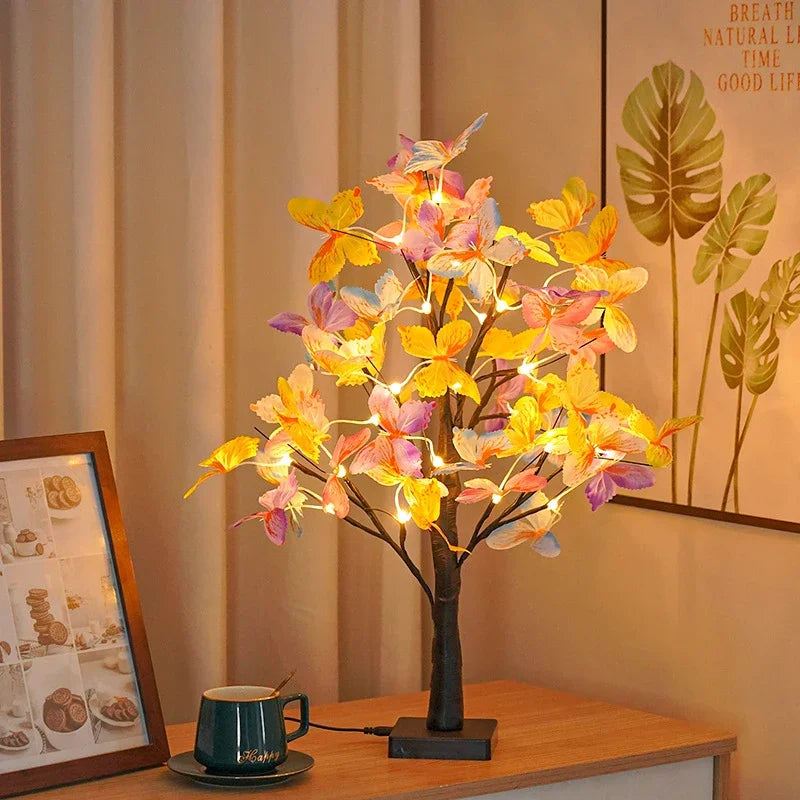 Butterfly Branch LED Table Light, USB or AA Power