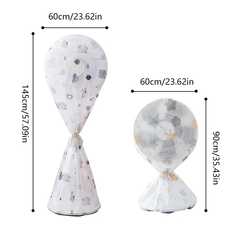 Floor Fan Cover Washable Waterproof Dustproof Standing Round Electric Fan Protective Cover Household Universal Storage Cover