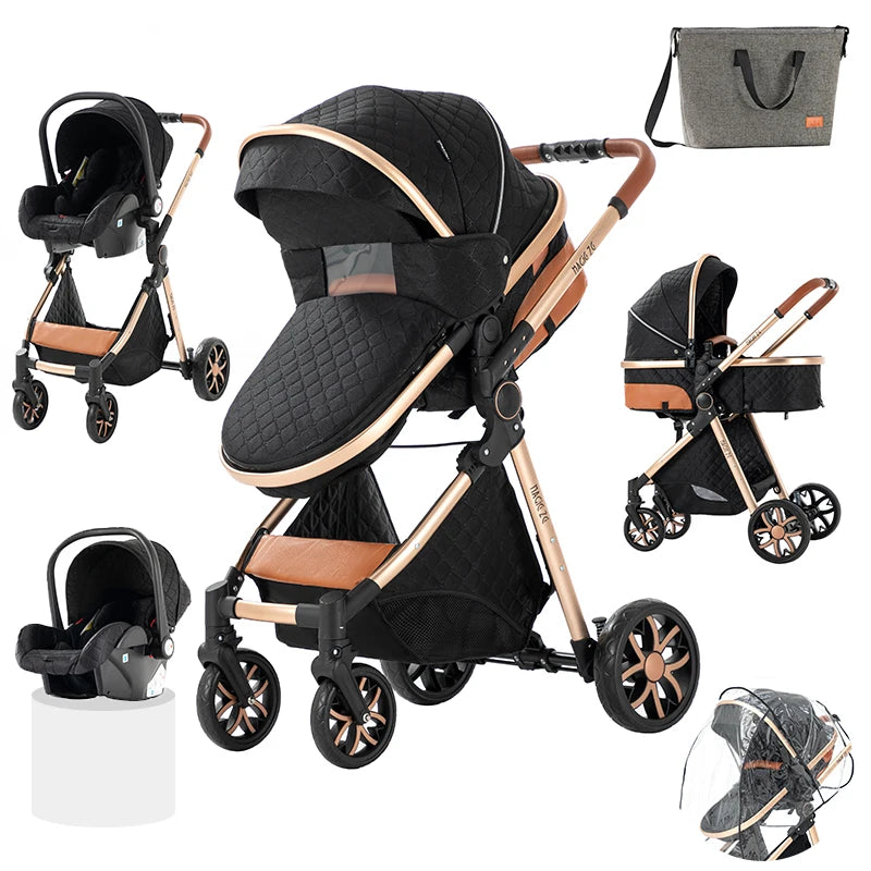 Baby Stroller 3‑in‑1 Lightweight Multifunction Carriage for Newborns