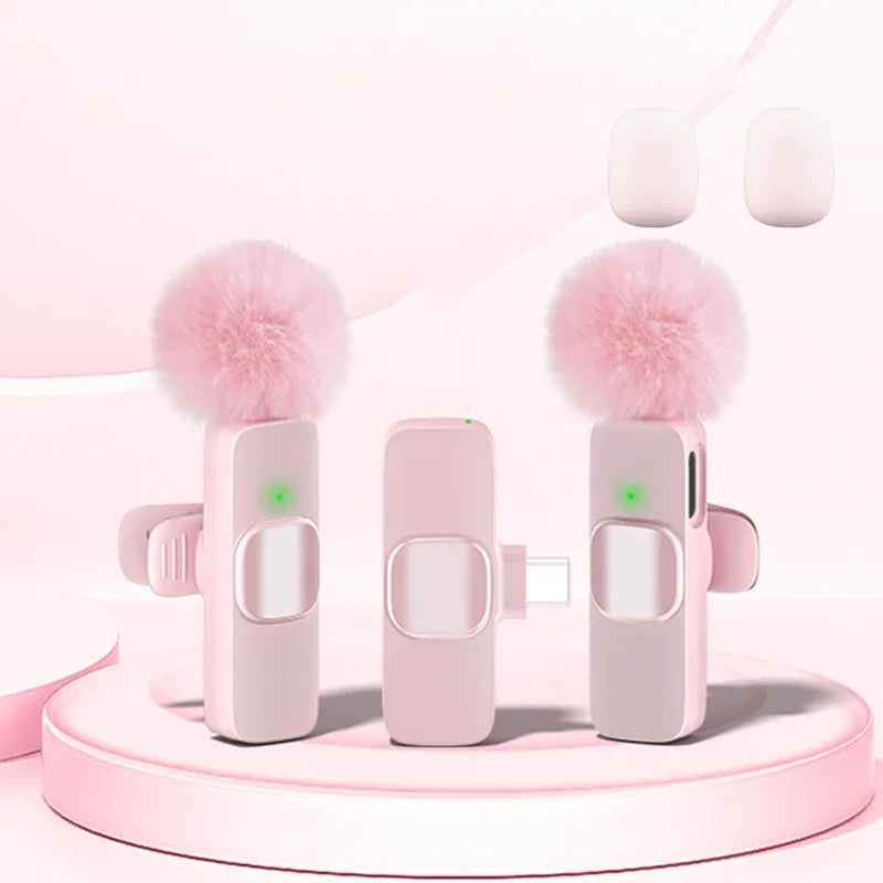 Trådløst lavalier-omvendt mikrofon mini slips støyreduksjon for iPhone 15/16/17 iPad Android Vlogging intervju - kompakt lydopptak