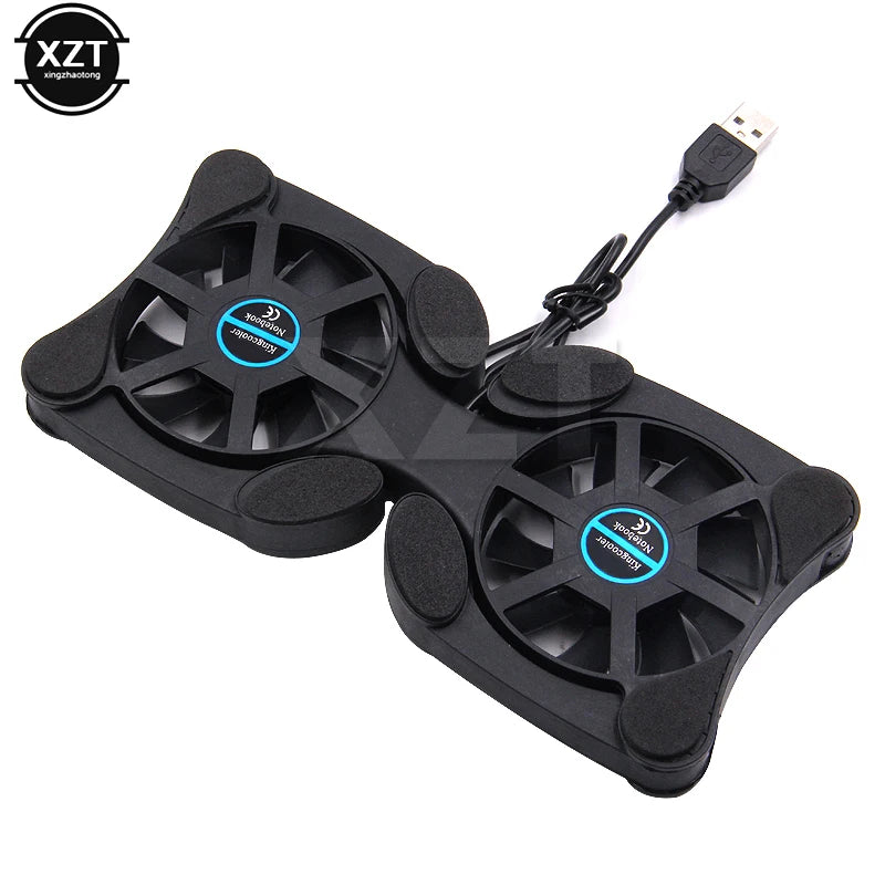 Portable Folding Dual-Fan Laptop Cooling Pad