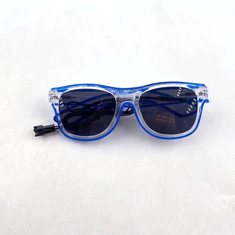1PC Light Up LED Glasses Glow Sunglasses EL Wire Neon Glasses Glow in The Dark Party Supplies Neon Party Favors for Kids Adults