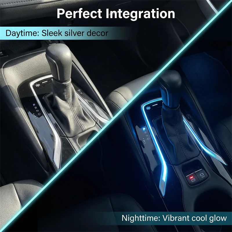 LED Cup Holder Light For Toyota Corolla Cross 2020 2021 2022 2024 Blue Interior Central Armrest Frame Atmosphere Decorative Lam