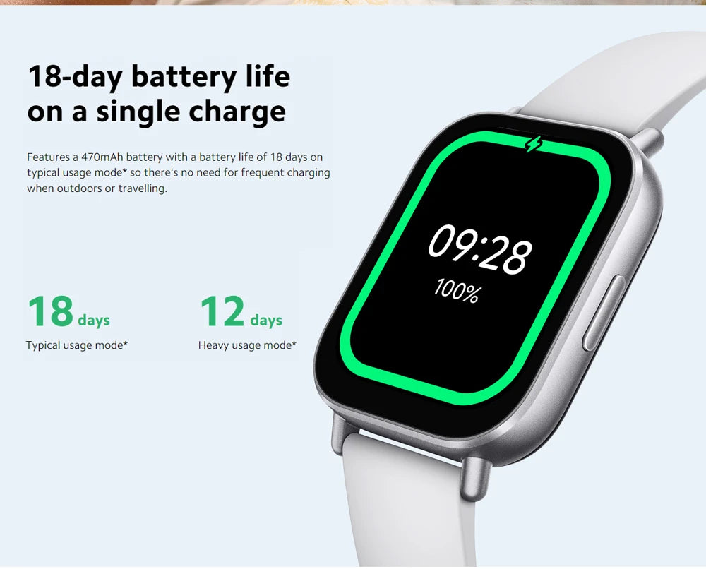 Παγκόσμια Έκδοση Xiaomi Redmi Watch 5 Active 2'' οθόνη LCD · έως 18 ημέρες μπαταρία · κλήσεις Bluetooth® · 140+ τρόποι προπόνησης · 470mAh