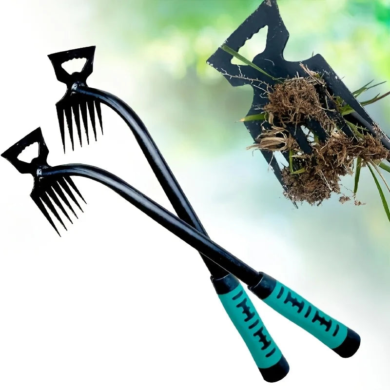 Manual Weeding Rake for Soil Loosening and Vegetable Beds