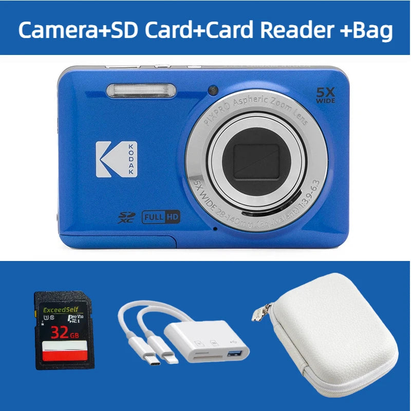 16MP Compact Digital Camera with 5X Optical Zoom and 1080P Video