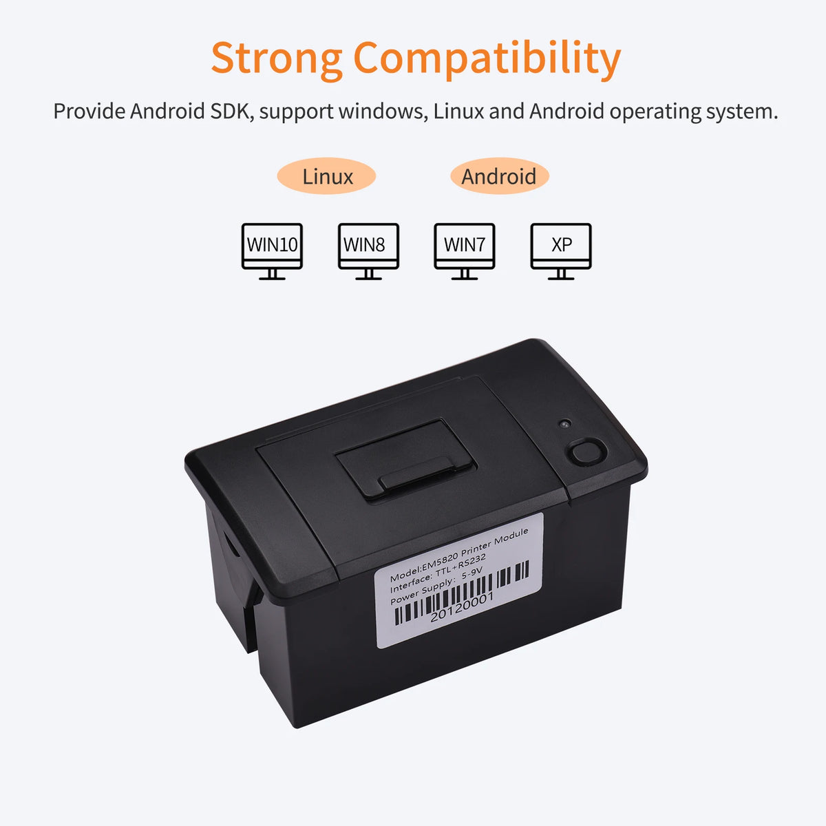 58 mm indbygget termisk kvitteringsprinter - ESC/POS