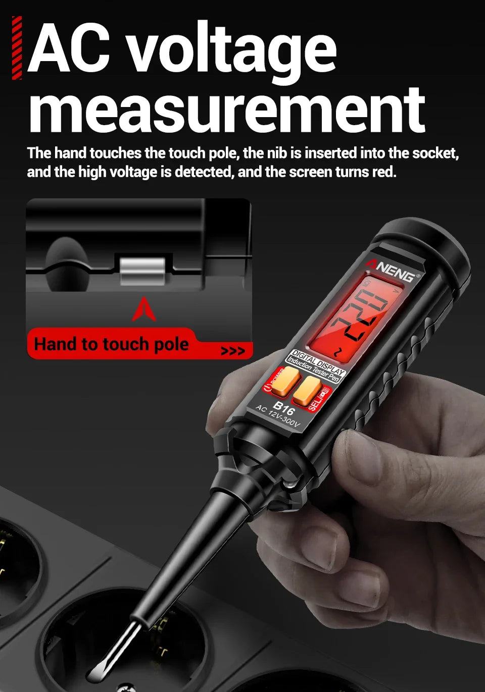 B16 Digital Voltage-Sensing Test Pen