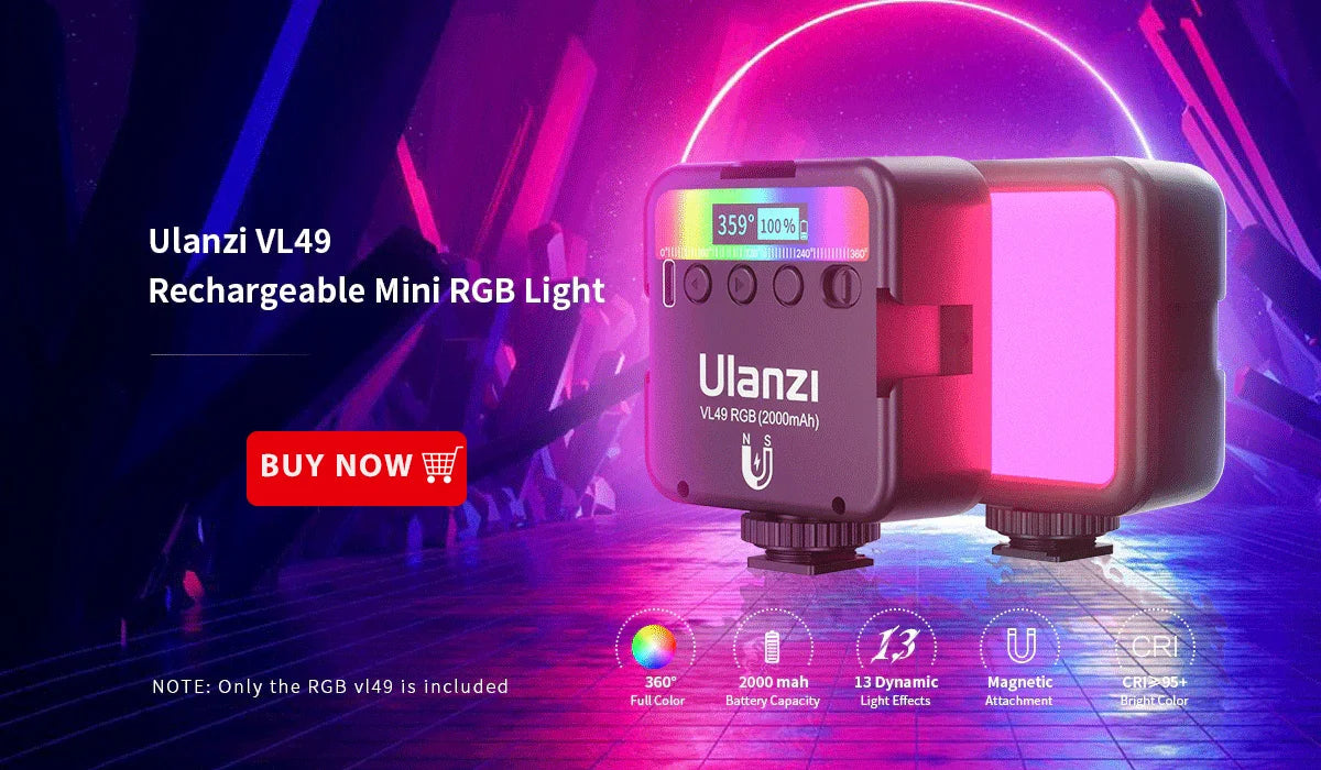 Ulanzi TT88 1.44M Overhead Selfie Stick Phone Tripod with Magnetic Clamp Wireless Remote Extension Tripod for LiveStreaming Vlog