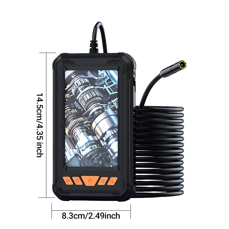 1080P HD Borescope Camera with 4.3" LCD and 8 LEDs
