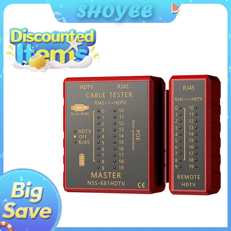 HDMI RJ45 and RJ11 Cable Tester