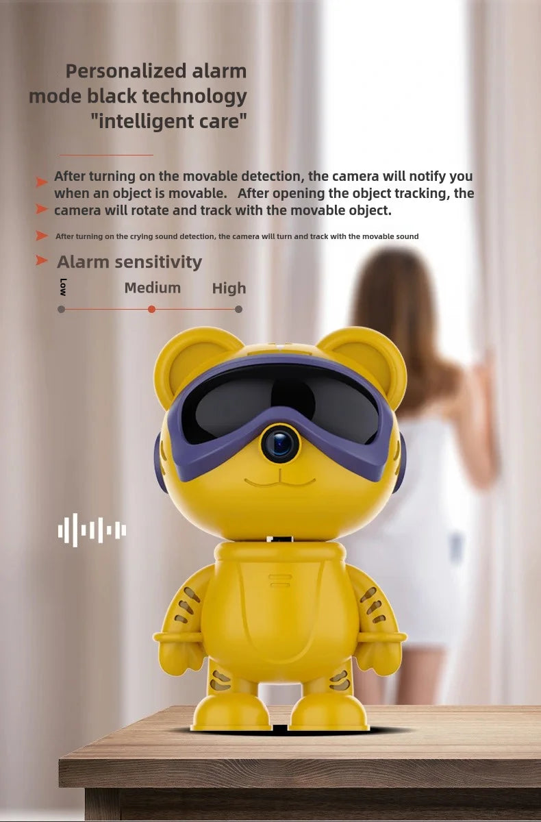 Caméra de surveillance intérieure sans fil 5MP WiFi Vision nocturne PTZ Son à deux voies Protection de sécurité HD Smart Home P6 Slite Robot Cam