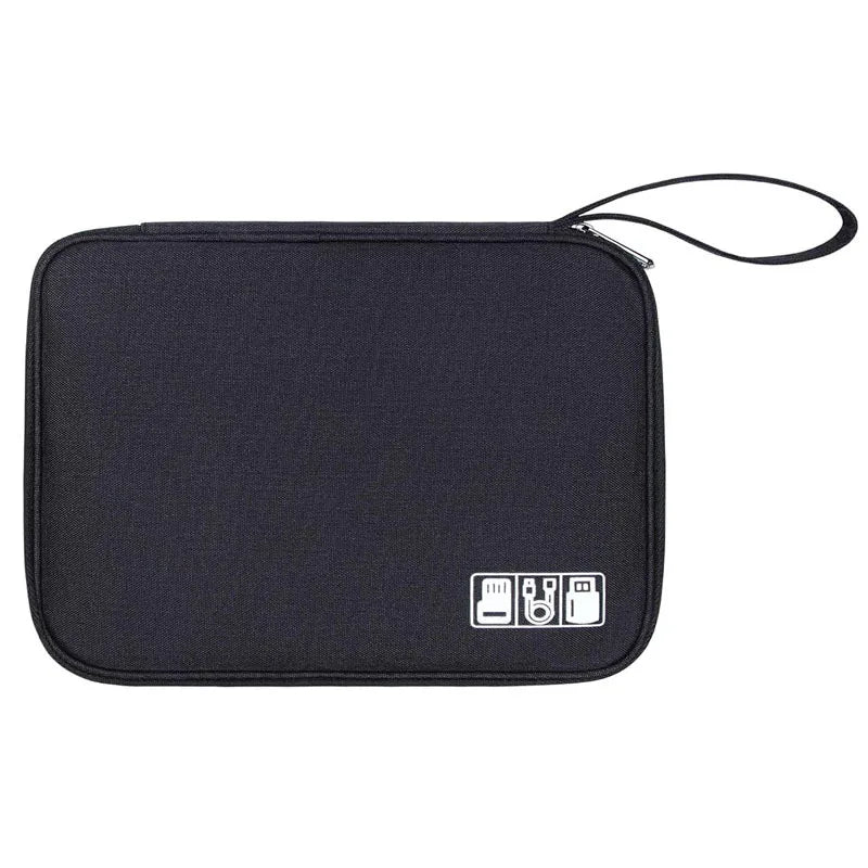 Slim Nylon Electronics Organiser with Elastic Loops