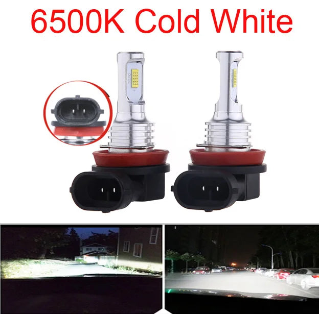 2Pcs H11 H8 H9 LED Car Headlight Bulb Beam Kit 12V 80W High Power Car Fog Light 3000K 6000K Auto Headlight Bulbs 30000LM