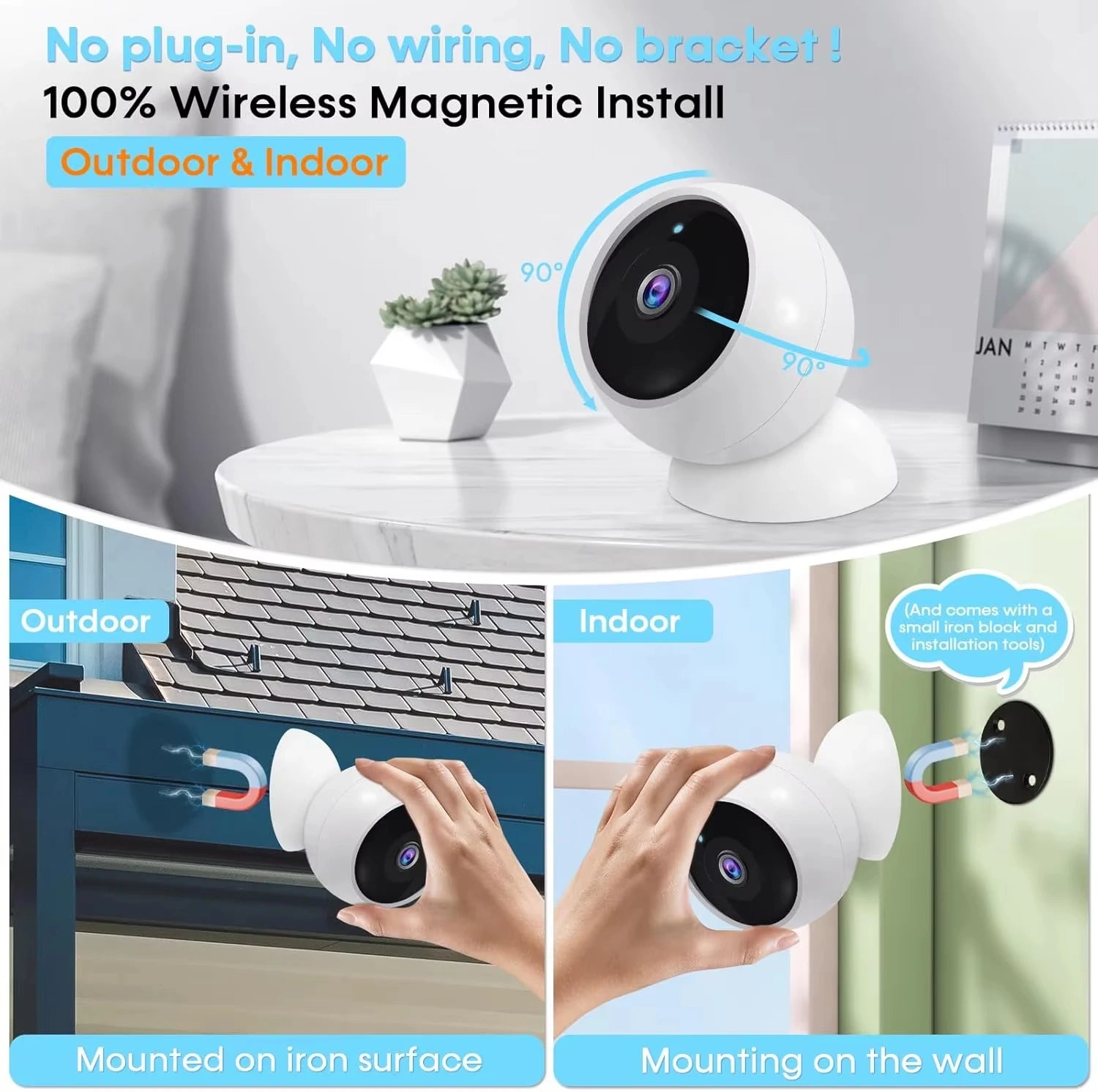 Κάμερα Ασφαλείας 2K 5MP WiFi με Ανίχνευση AI και Νυχτερινή Όραση