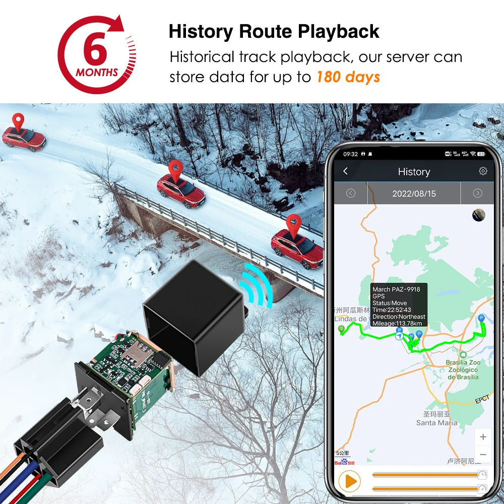 4G Ρελέ ΓGPS Tracker αυτοκίνητο, φορτηγό, μοτοσικλέτα, εξαγωγή λαδιού, εντοπισμός ACC, ρυμούλκηση, συναγερμός, ασφάλεια, σύστημα παρακολούθησης